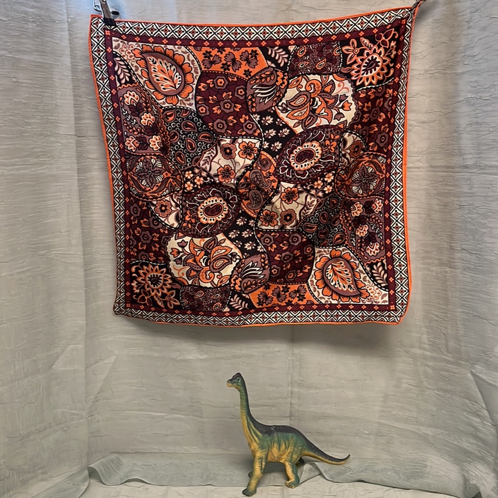 Glentex Floral Paisley Nylon Vintage Scarf